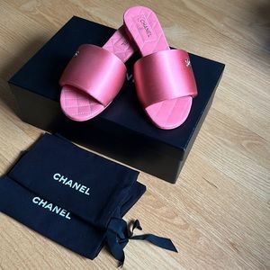 Chanel Satin Mules